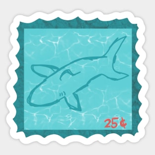 Shark stamp Sticker